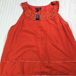 Lane Bryant Orange Sleeveless Blouse